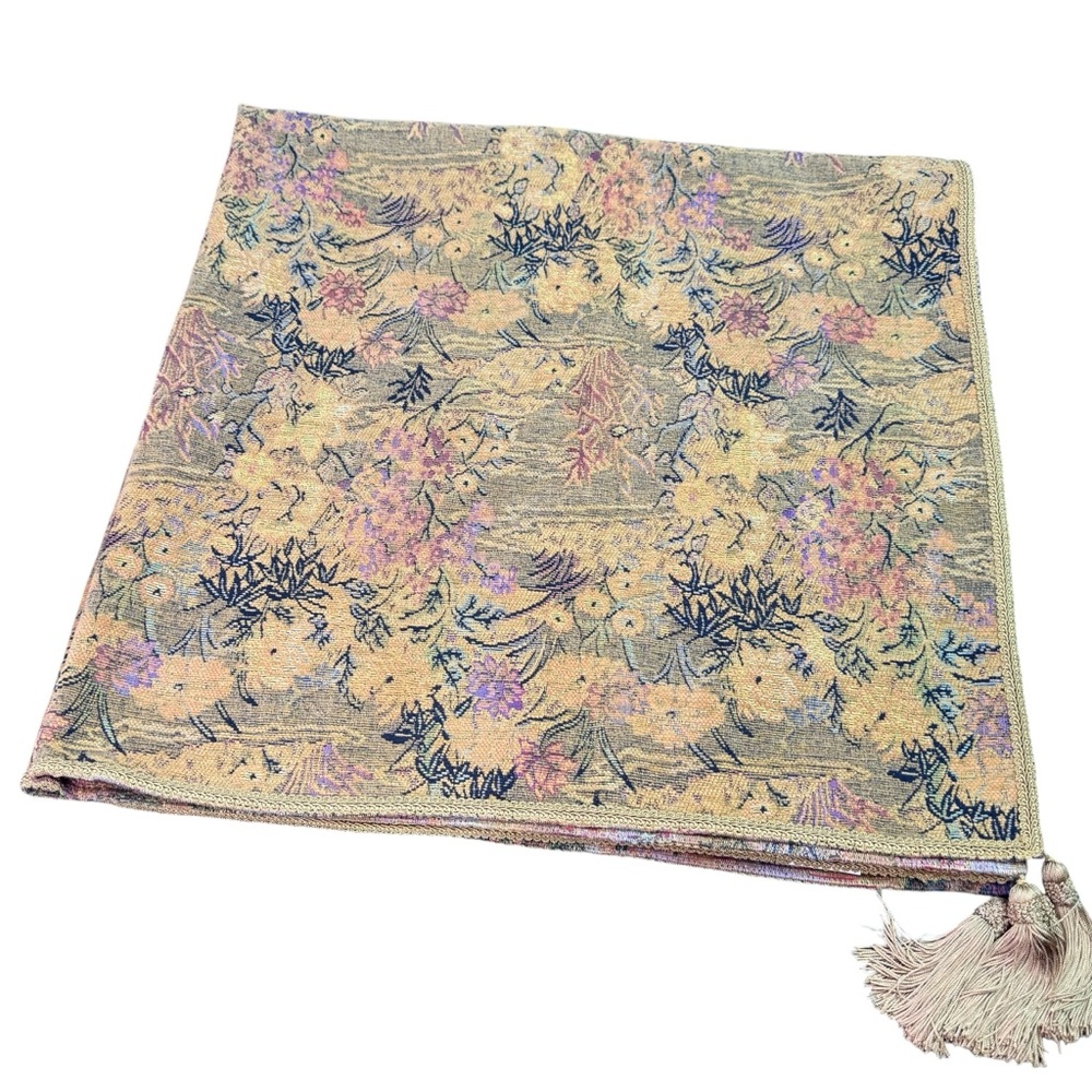 Waterford Newgate Yellow Tapestry Wall Hanging Table Cloth approx 52”x52”